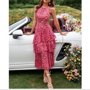 Pink maxi dress